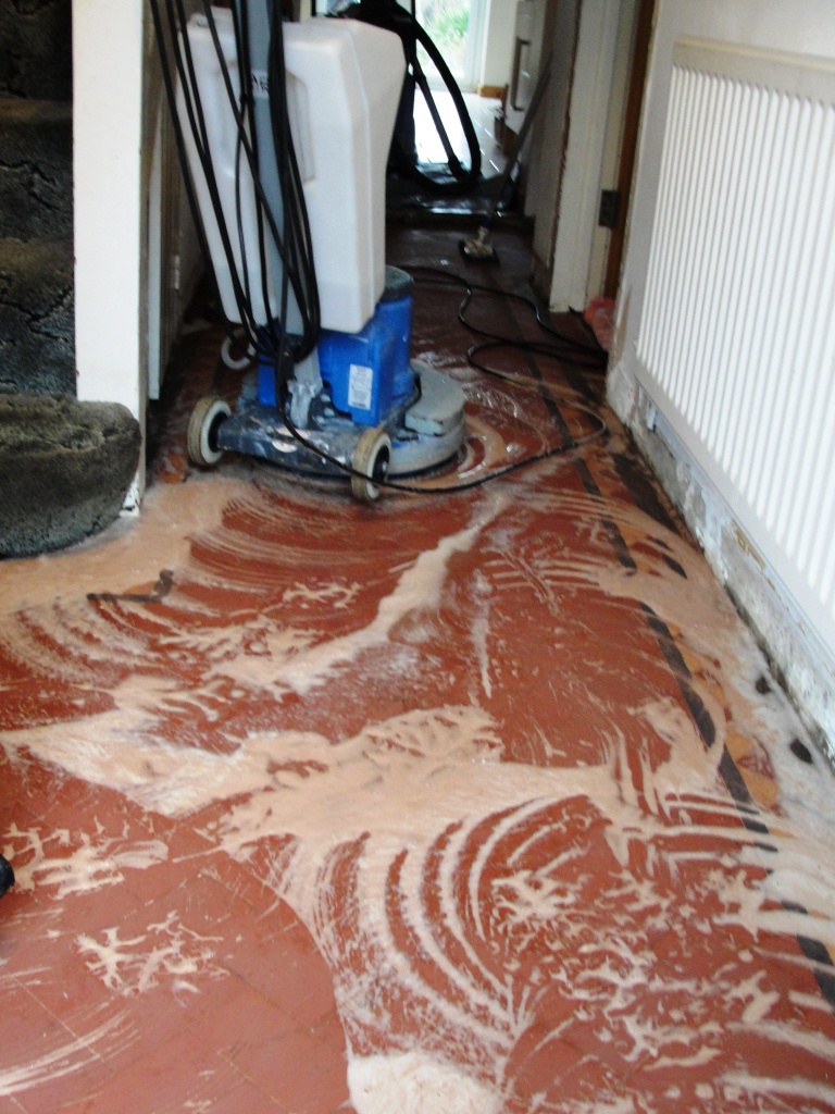 Terracotta Tiles in Chingford During Cleaining