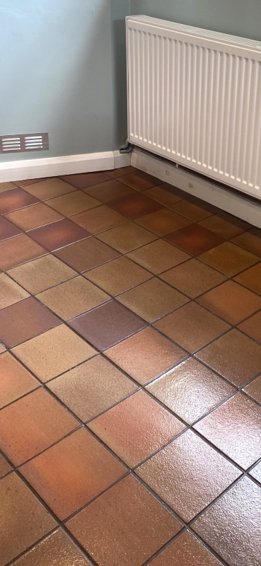 Quarry Tiled Kitchen Floor After Cleaning Sealing Woodham Walter Maldon